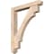 Ekena Millwork Merced Arts and Crafts Smooth Bracket w/ Offset Brace, Douglas Fir, 5 1/2"W x 36"D x 44"H BKT0604X36X44MRC03SDF - alternate 1